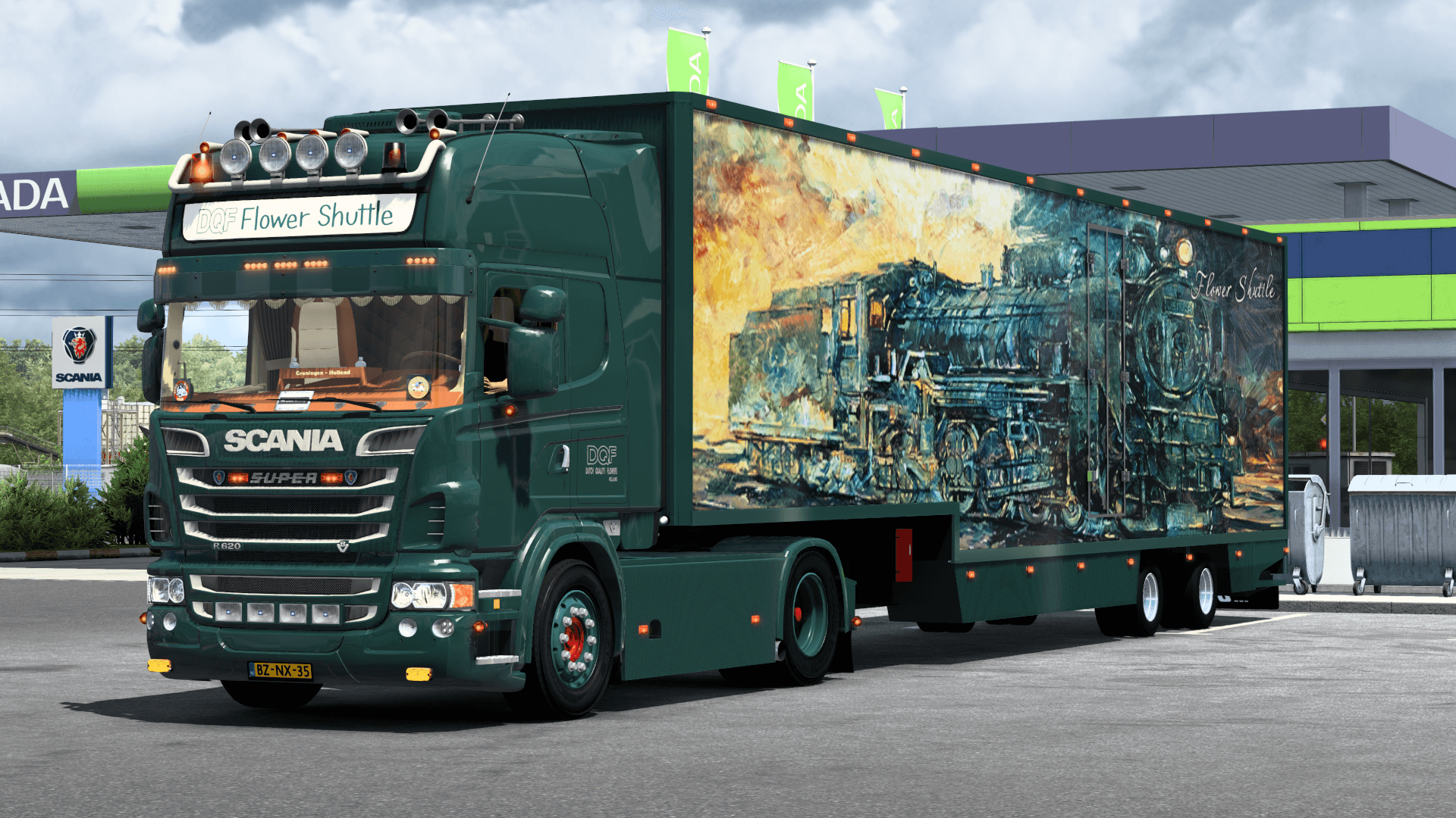 Scania Streamline 620 DQF + Flower Shuttle Trailer v3.0