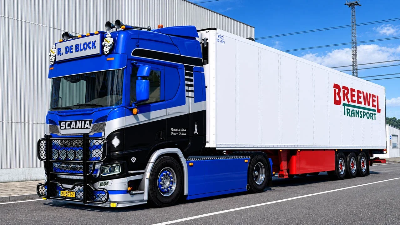 Scania R520 + Trailer R. De Block v2.0 4
