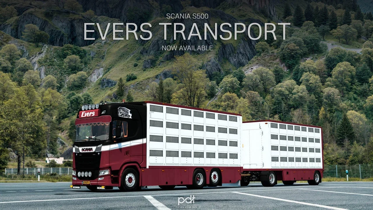Scania S500 + Trailer Evers Transport v13 2