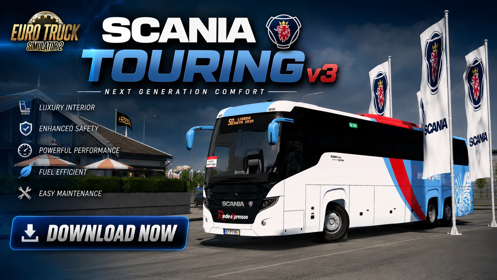 Scania Touring 6x2 HD 2026 V3 6