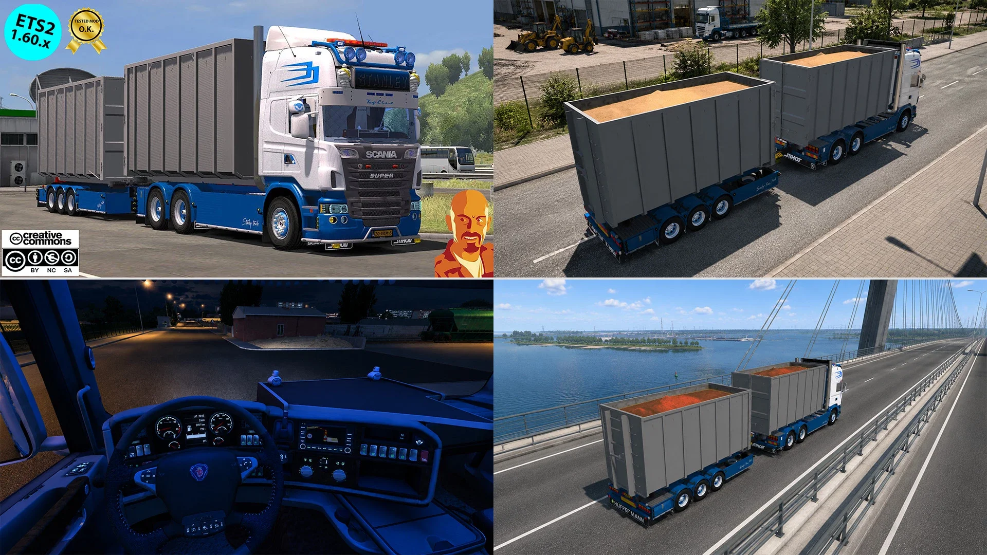 SCANIA R560 V8 ABROLL + BDF CONTAINER TRAILER v1.0