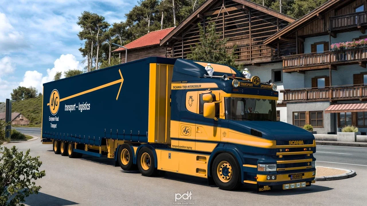 Scania T580 + Trailer ASG Transport v5.0