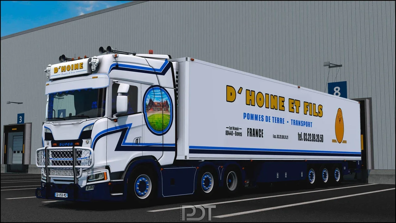Scania S580 + Trailer D'Hoine et Fils v1.0 3