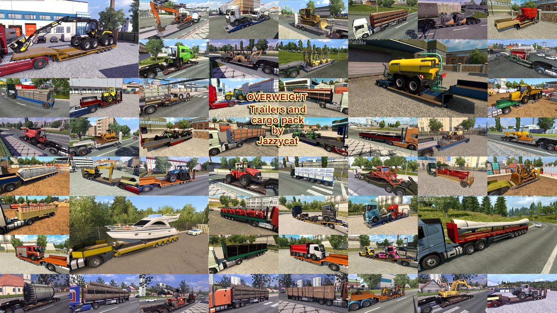 Overweight Trailers and Cargo Pack v 11.10 3