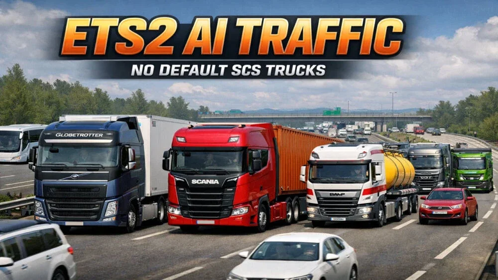 AI Traffic No Default SCS Trucks V1.0