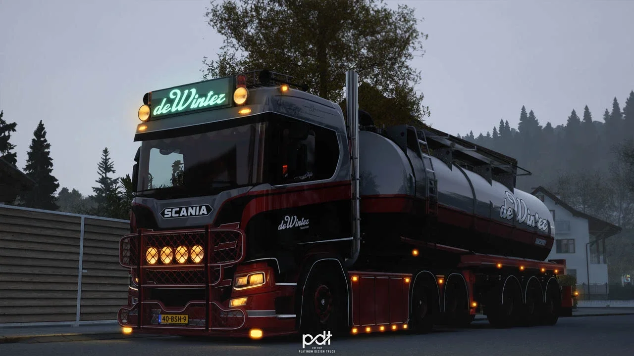 Scania R500 + Trailer de Winter v1.0 3