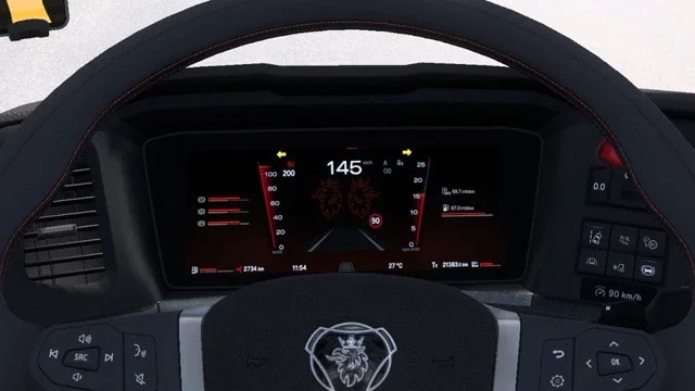 Red Dashboard For Scania v1.0