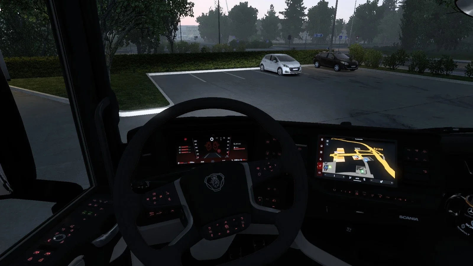 Red Dashboard For Scania v1.0 2