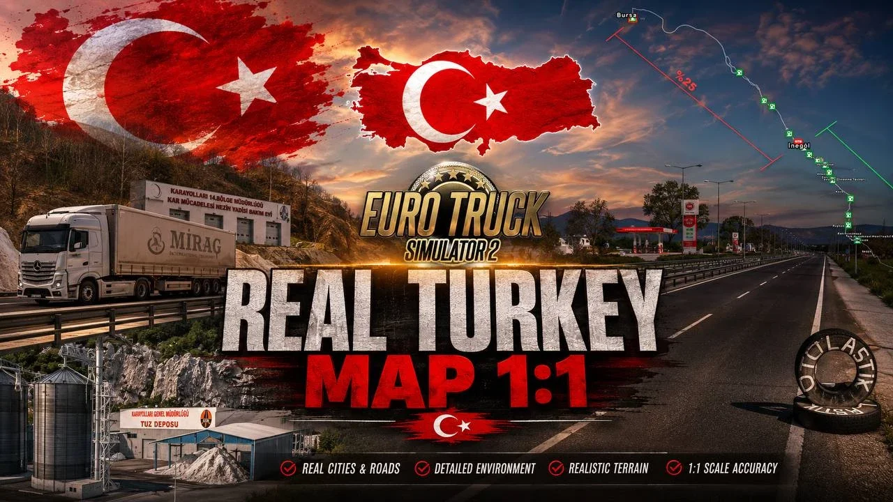 Real Turkey Map 1:1 3