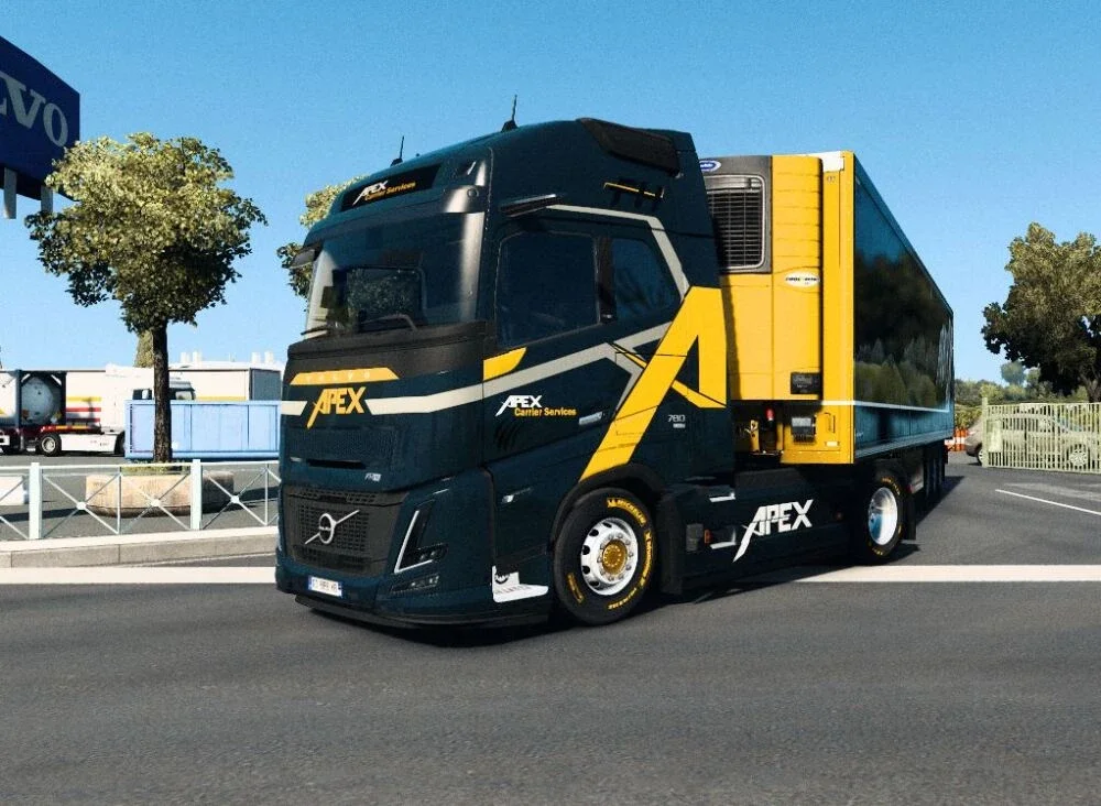 Volvo FH5, FH6, FH16 Apex Carrier Services Skin v1.0 2