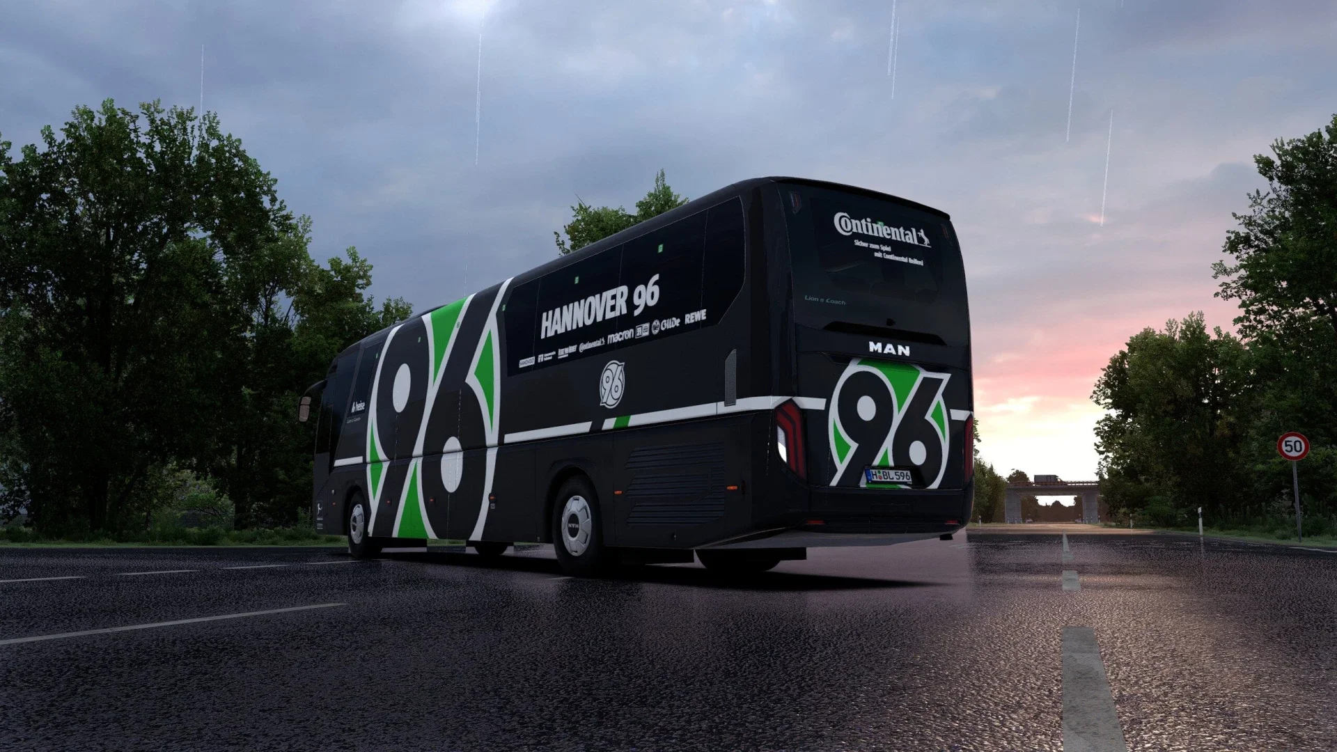 MAN Lion's Coach Hannover 96 Team Bus Skin v1.0