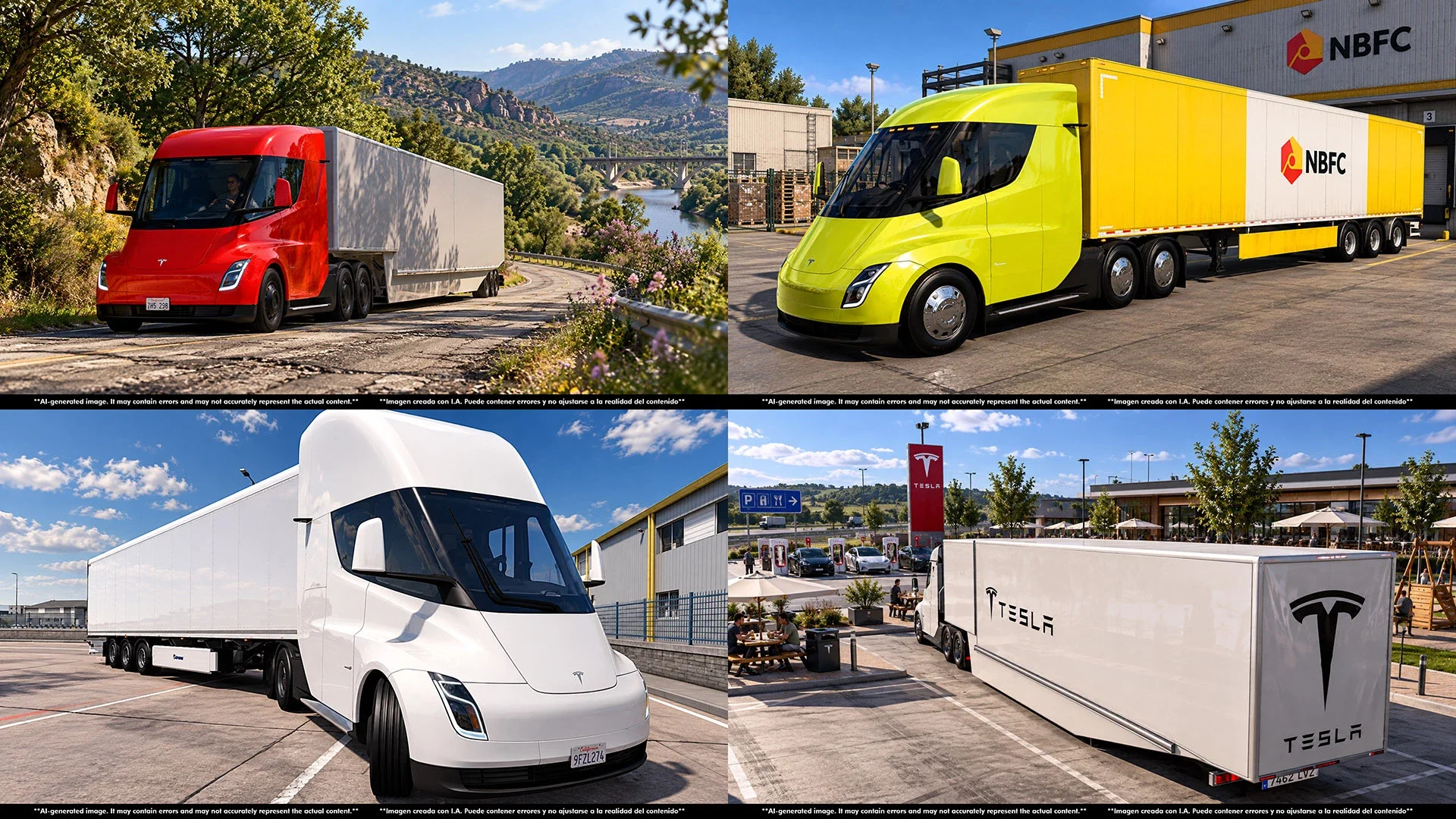 Tesla Semi Truck 2019 + Trailer v3.0 3
