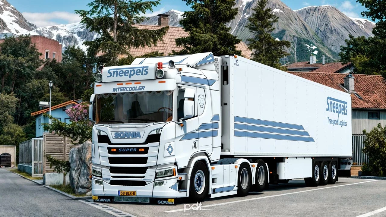 Scania R500 Sneepels Transport + Trailer v14
