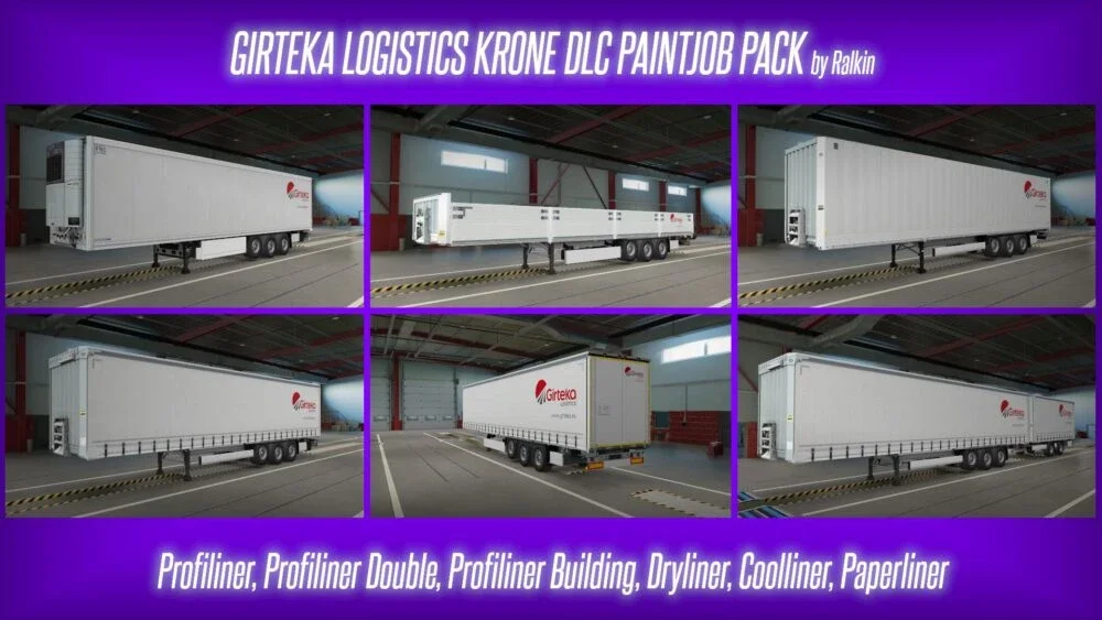 Girteka Logistics Krone DLC Skin Pack v1.1 3