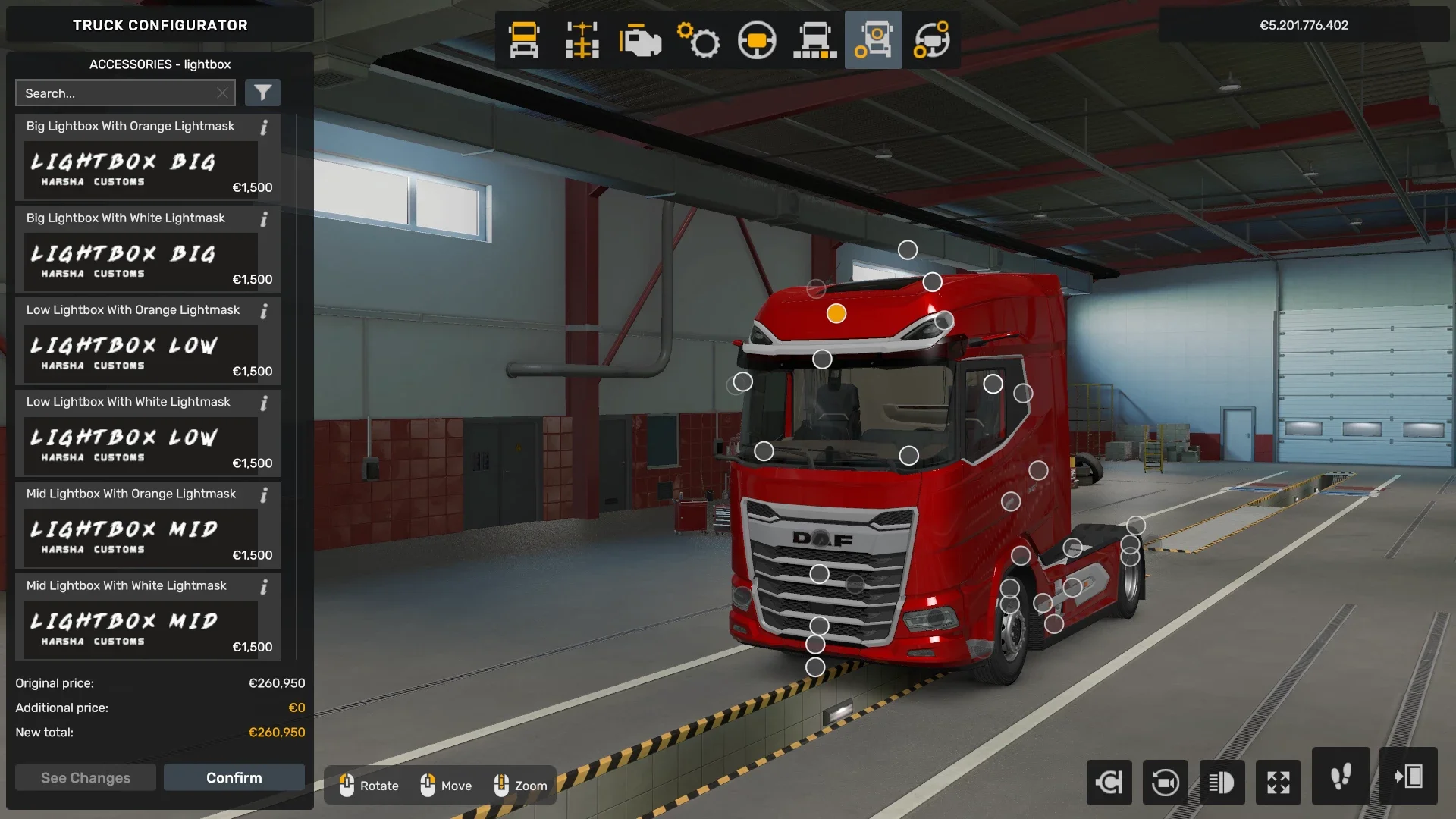 Lightbox for DAF 2021 XF, XG XG+ 5