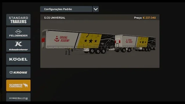 Driving Academy HCT Schwarzmuller, Tirsan, Krone, Kogel and Schmitz v1.0 2