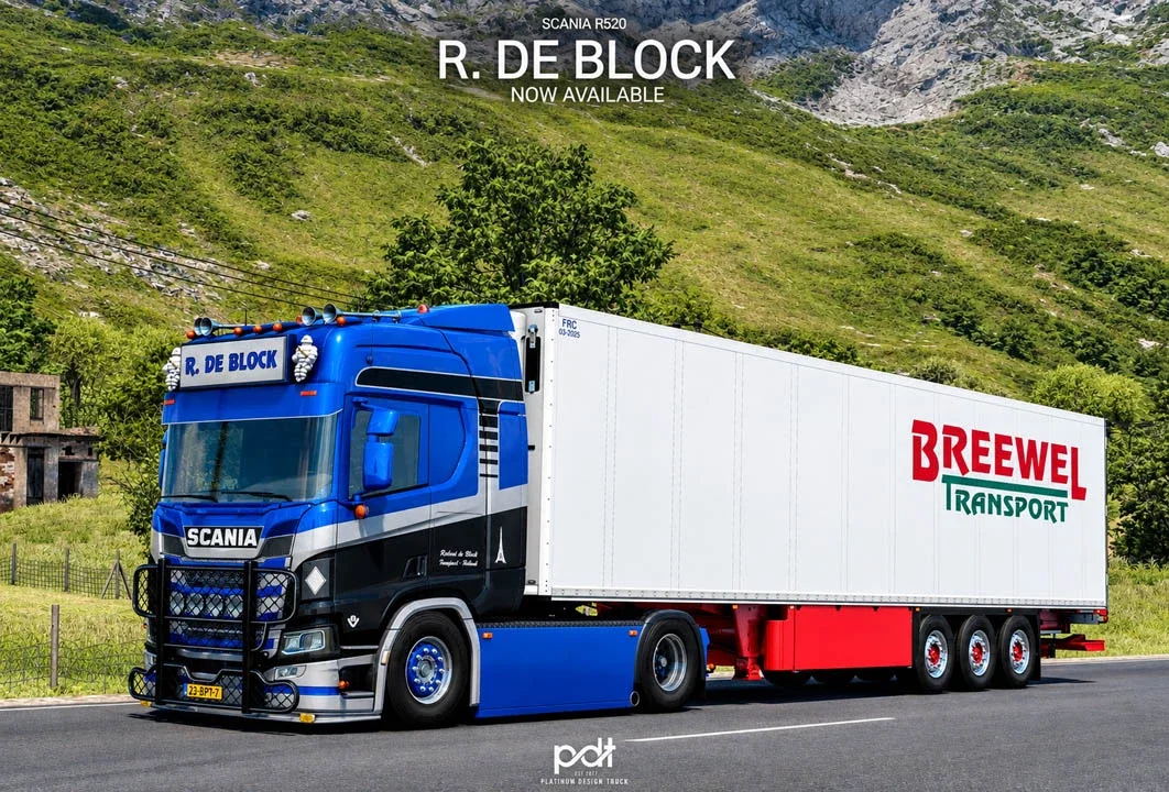 Scania R520 + Trailer R. De Block v2.0 2