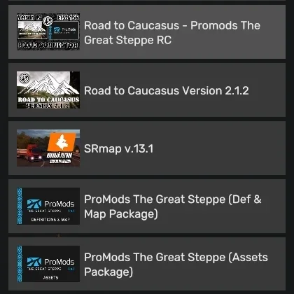 Road to Caucasus + ProMods The Great Steppe Road Connector v1.9