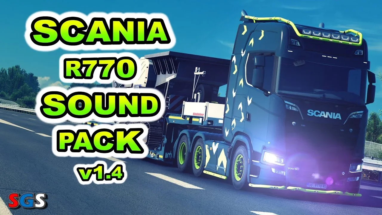 Jan Volmer Scania R770 V8 Open Pipe Sound Pack v1.4