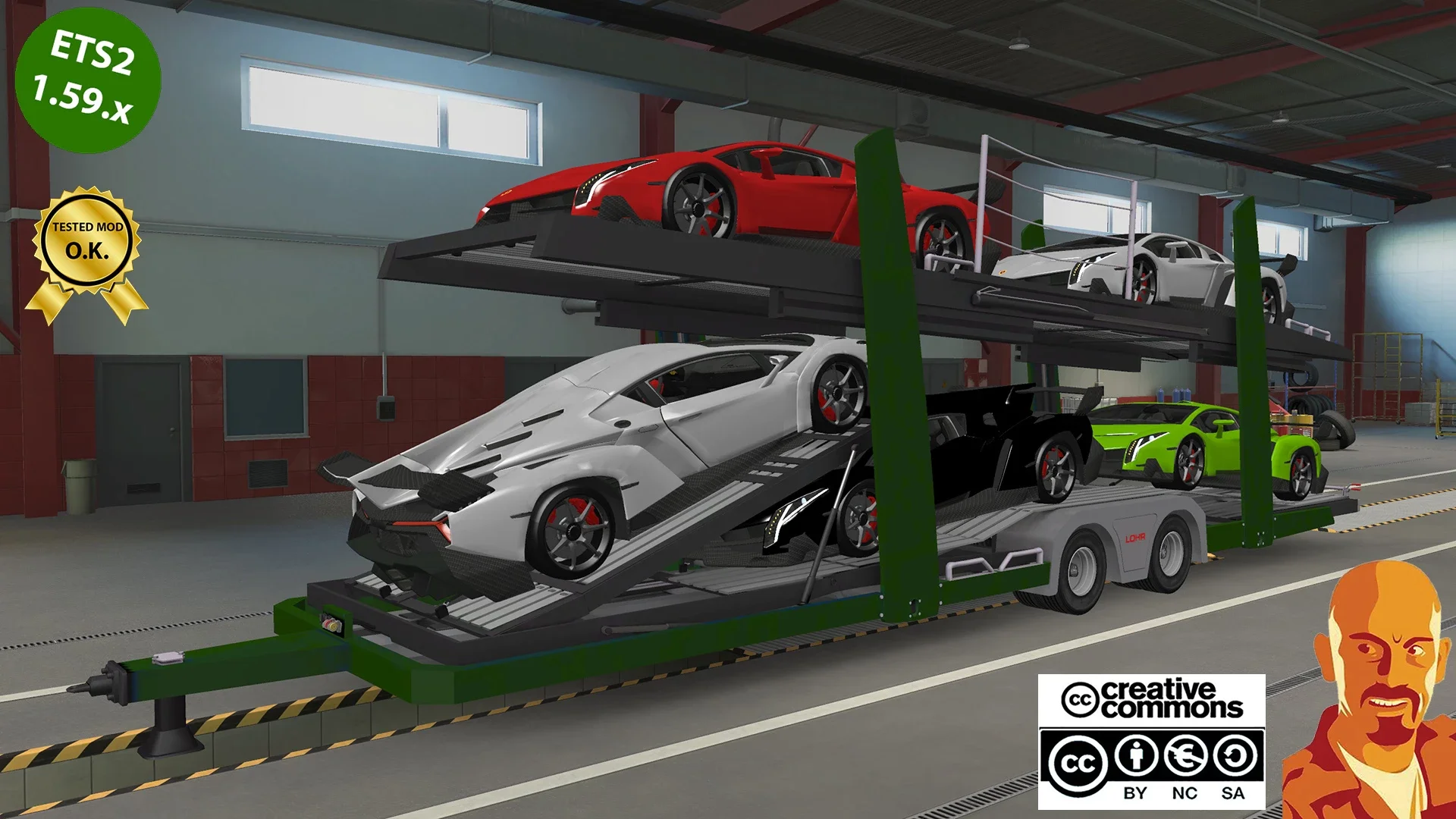 LOHR CAR TRANSPORTER TRAILER v4.0 2