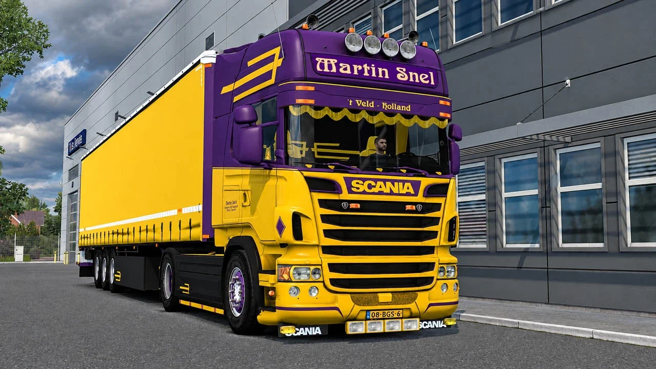 Scania R450 + Trailer Martin Snel v8 4
