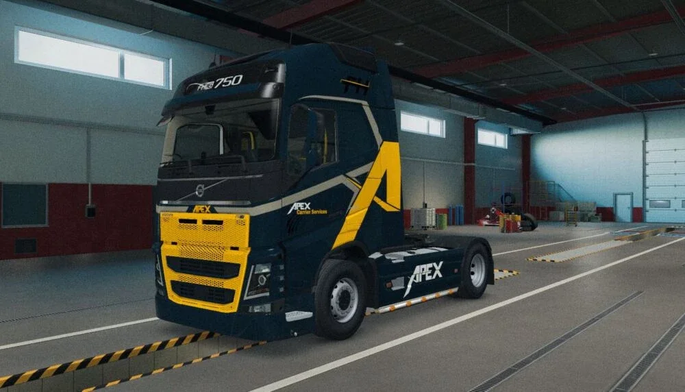 Volvo FH5, FH6, FH16 Apex Carrier Services Skin v1.0