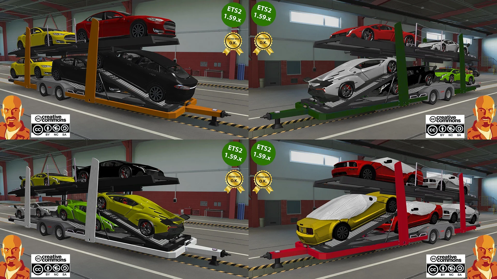 LOHR CAR TRANSPORTER TRAILER v4.0 3