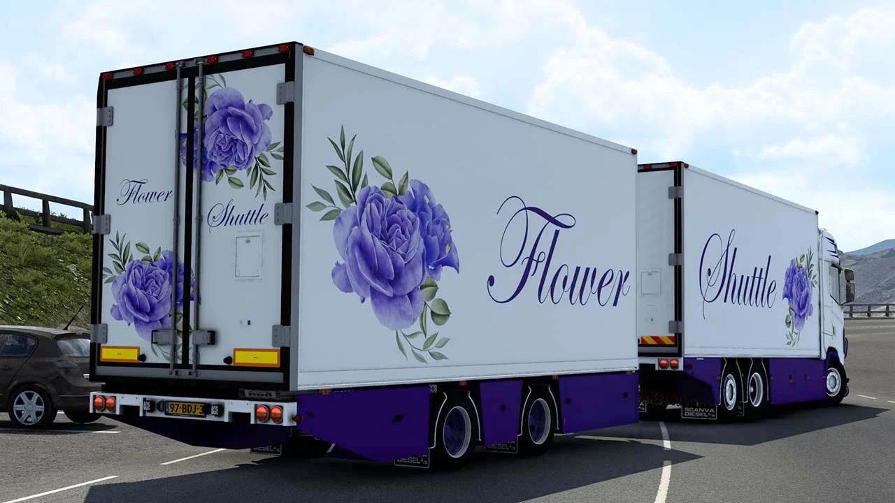 Scania S500 Flower Shuttle+Trailer v5.0 2