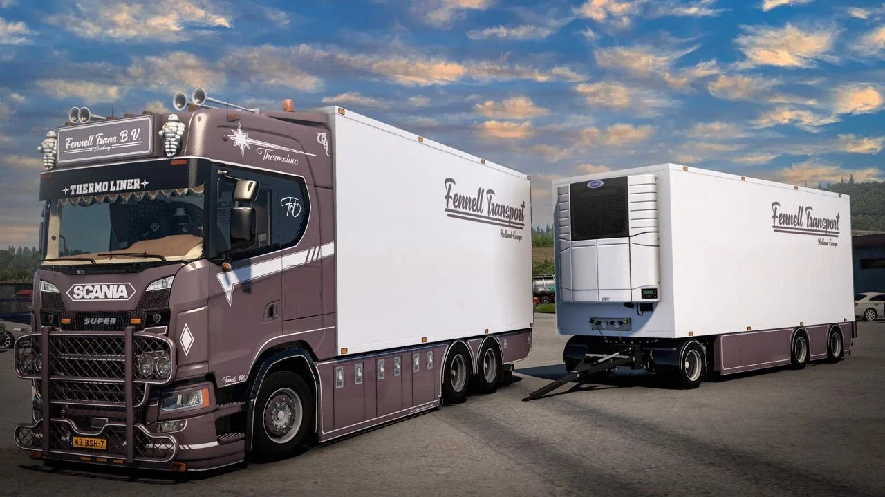 Scania NG S580 V8 Thermo Line Tandem + Trailer v4.0 3