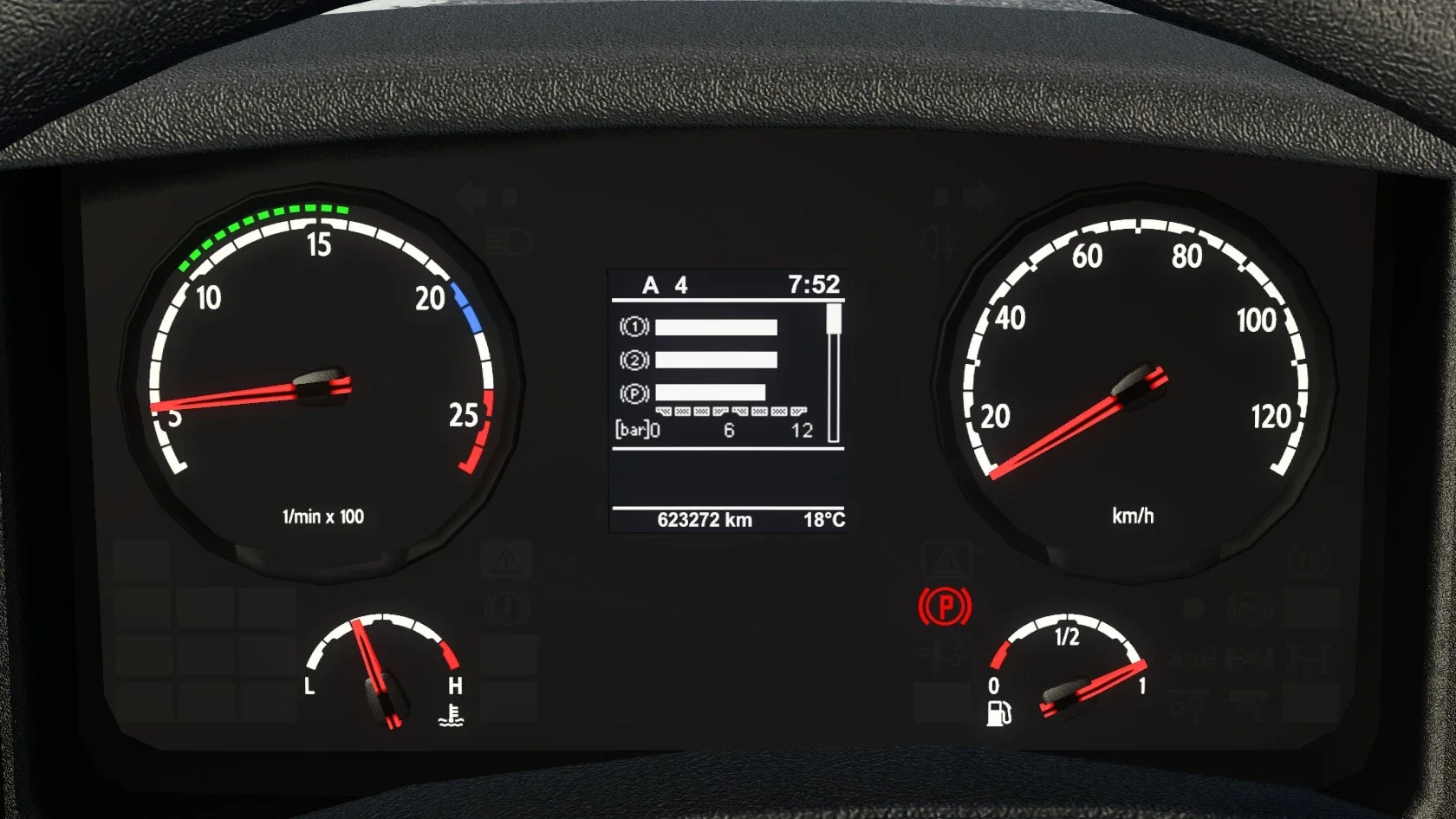 Scania Old Panel Realistic Dashboard Computer v1.58