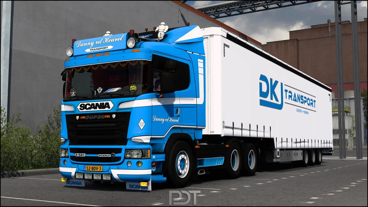 Scania R520 + Trailer Danny vd Heuvel v11