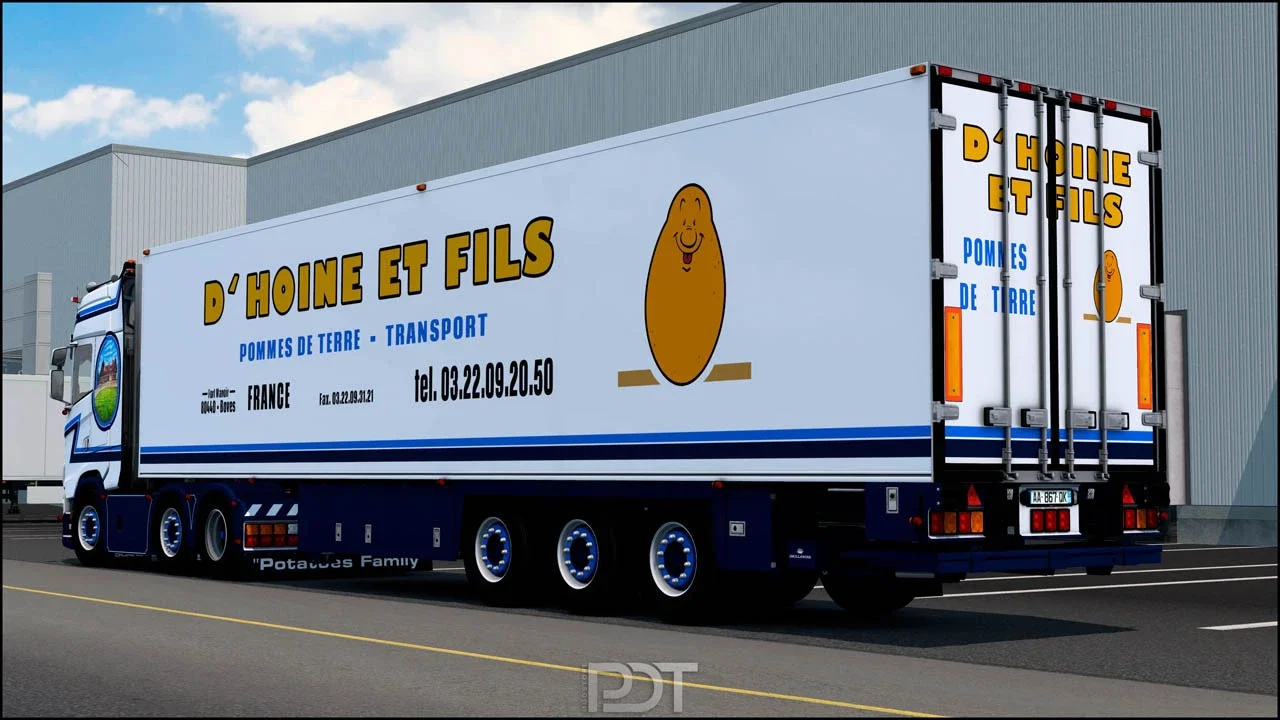 Scania S580 + Trailer D'Hoine et Fils v1.0 4