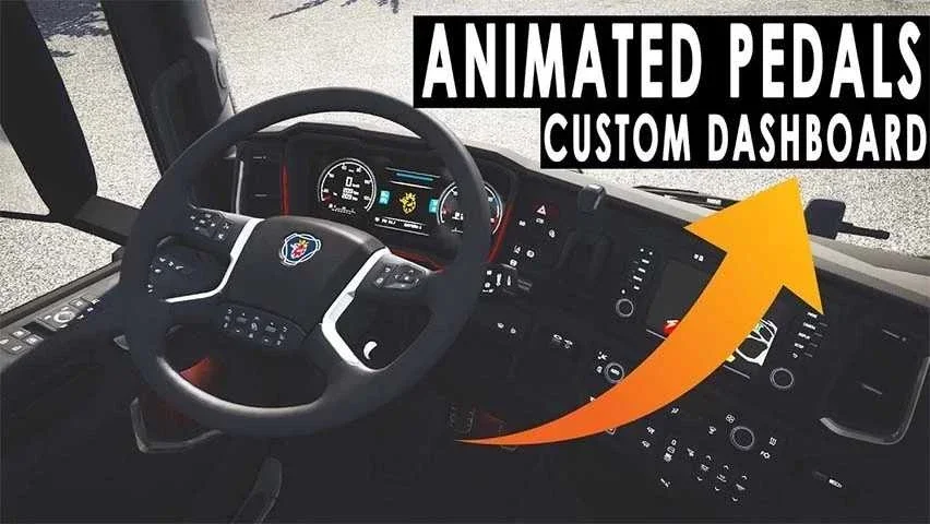 Animated Steering Wheel, Pedals + Custom Dashboard v1.58