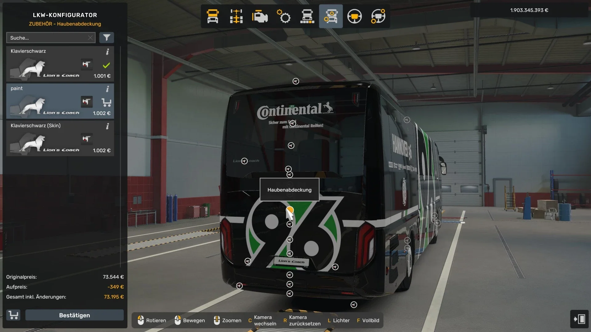 MAN Lion's Coach Hannover 96 Team Bus Skin v1.0 3