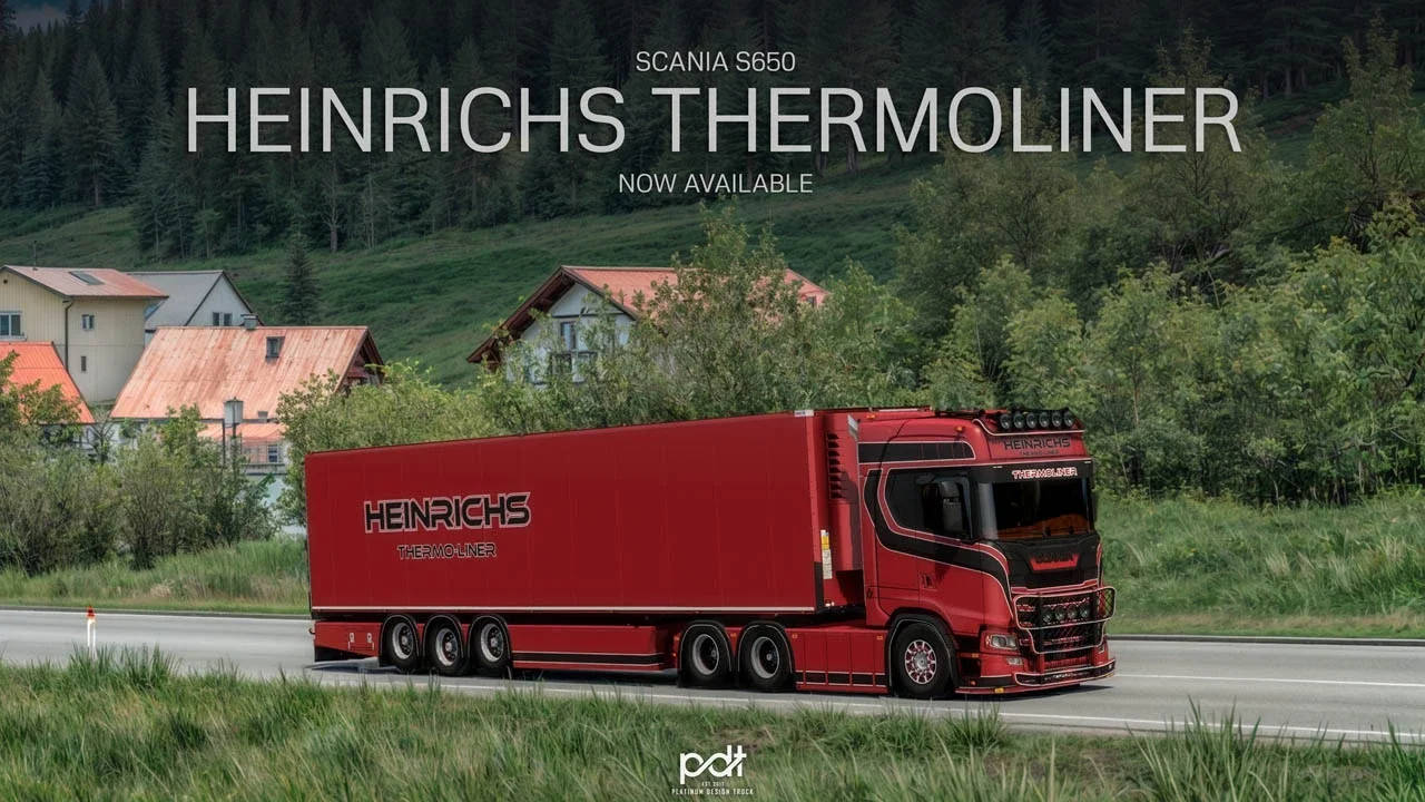 Scania S650 Heinrichs Thermoliner + Trailer v7.0 3