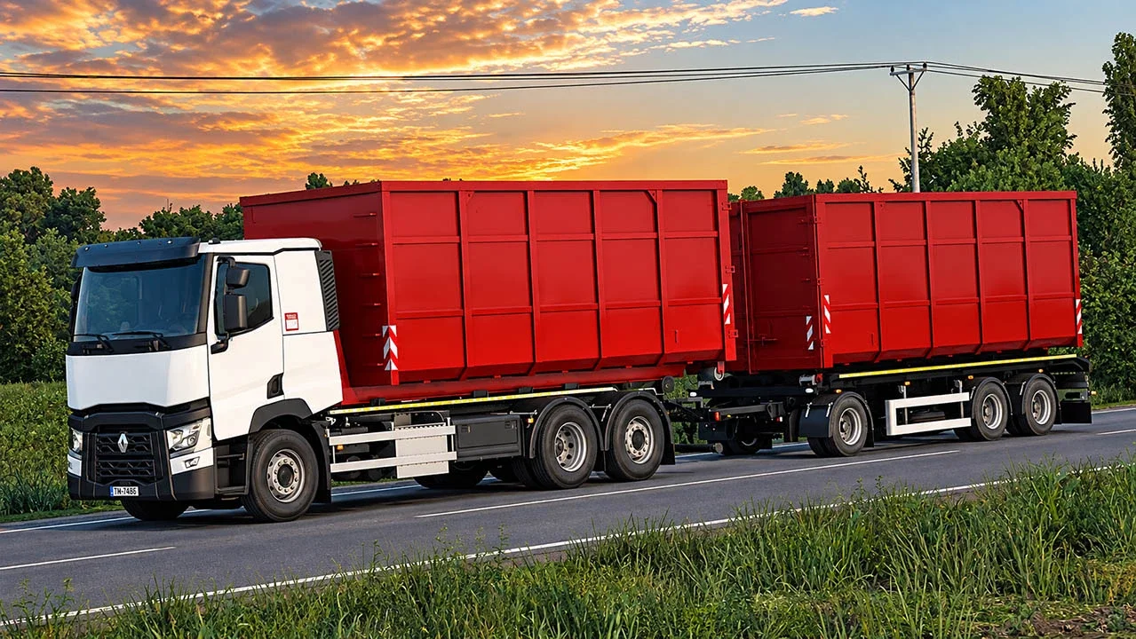 Renault TCK Hooklift + Zaslaw Trailer v2.0 2