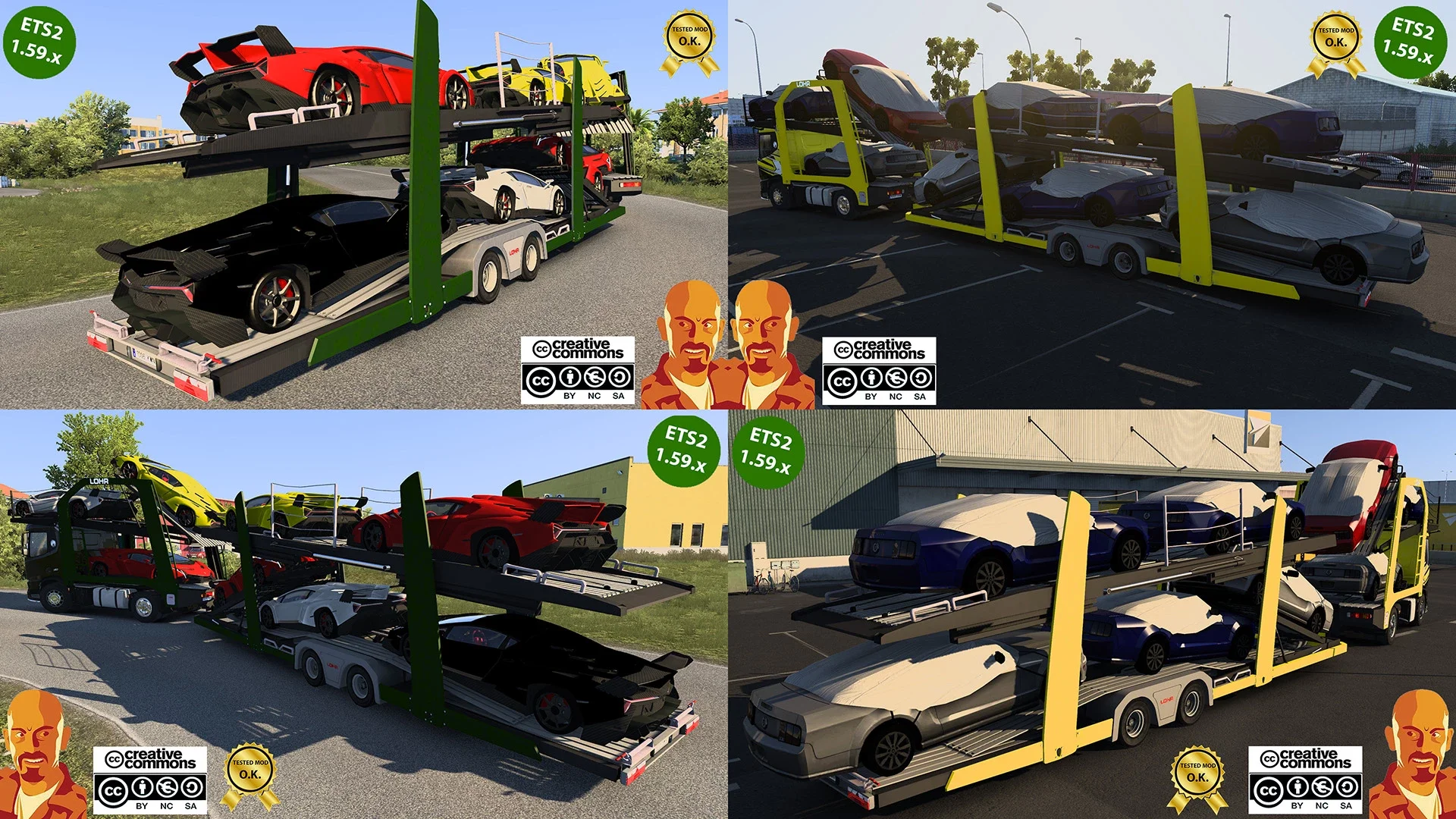 LOHR CAR TRANSPORTER TRAILER v4.0
