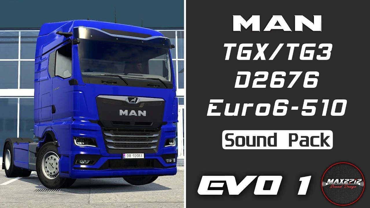 2022 MAN TGX (TG3) 510 D2676 Sound Pack v1.3