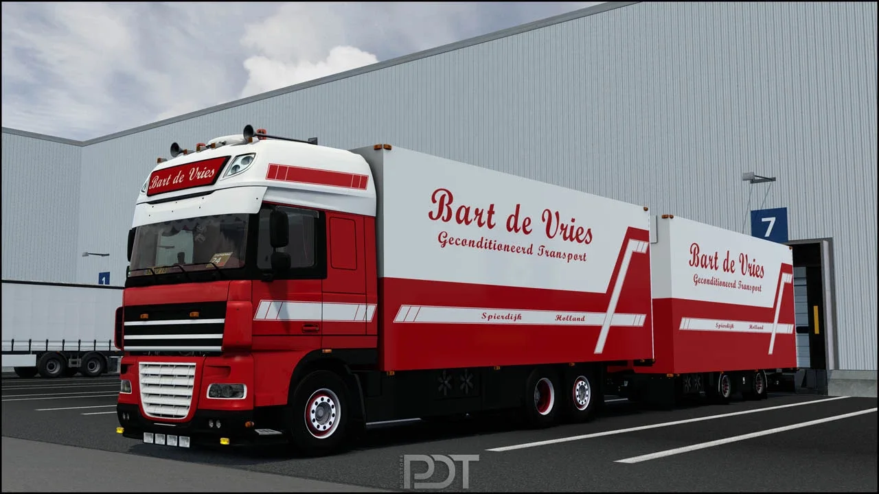 DAF XF 105 + Trailer Bart De Vries v10 2