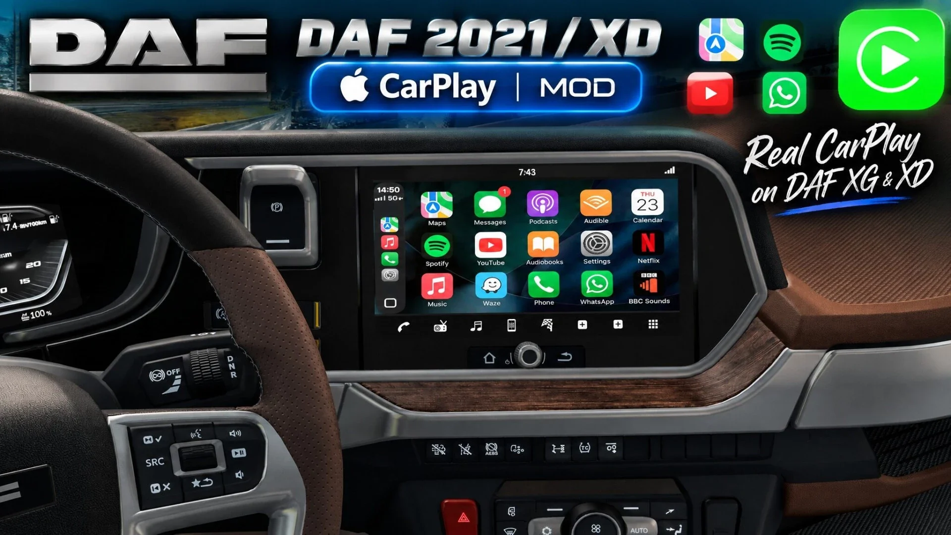CarPlay for DAF 2021 (XD, XG XG+) v1.0 2