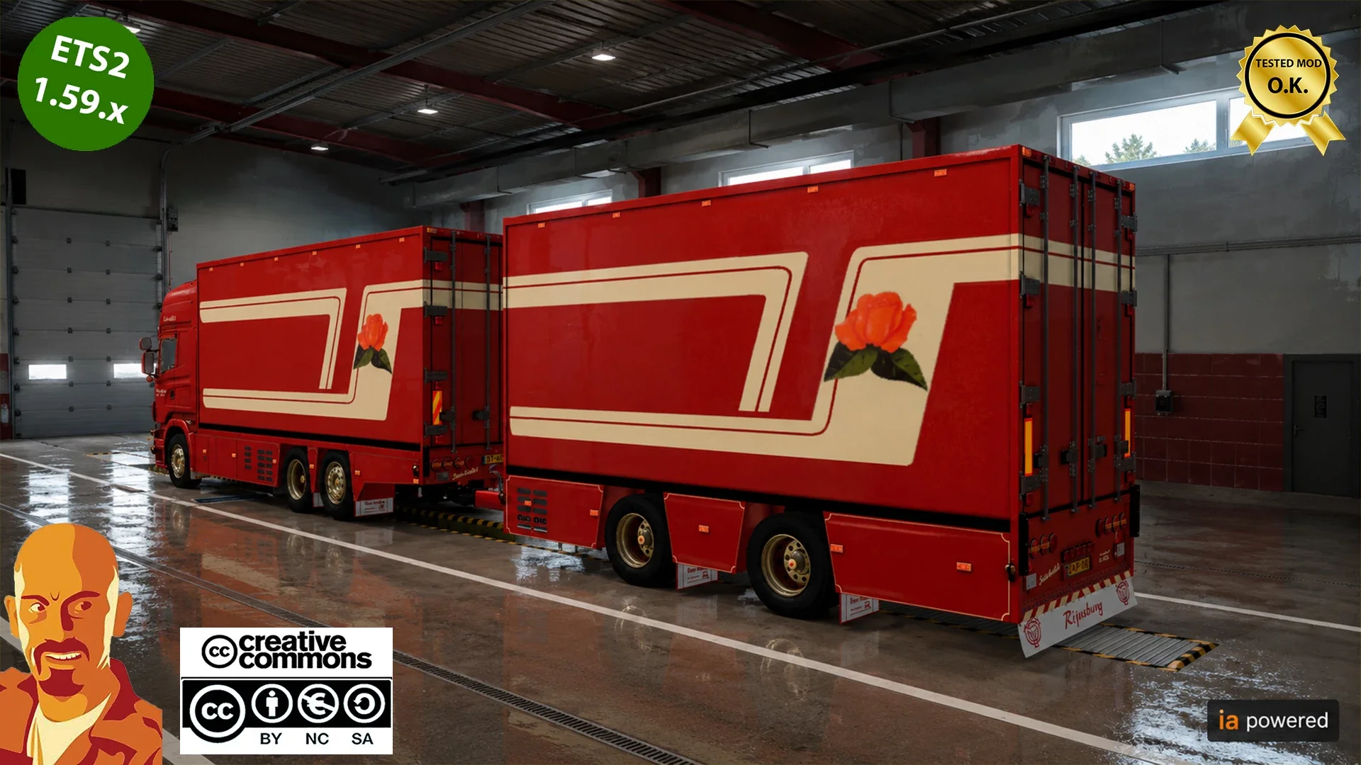Scania R620 Fleurs Tandem + Trailer 3