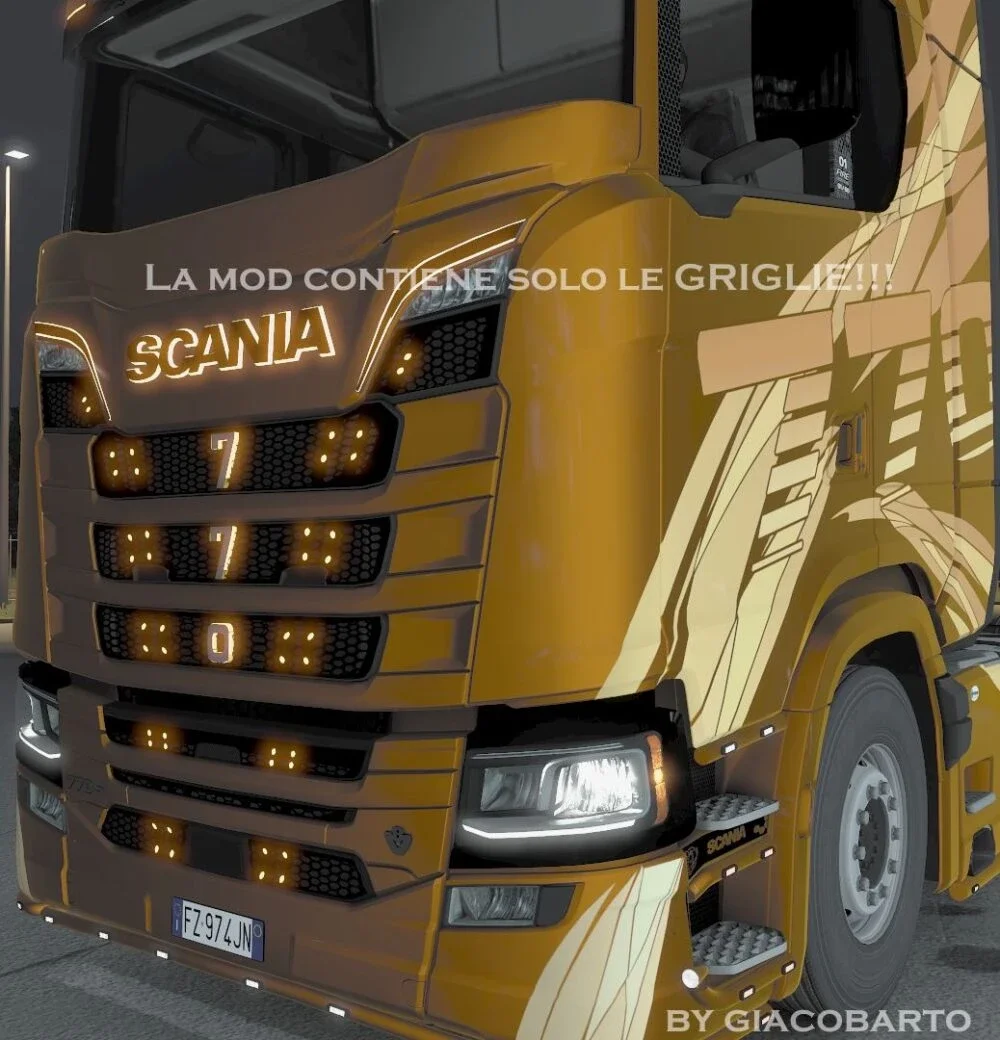 Italian Style Led Orange and White + Grilles Logo v1.0