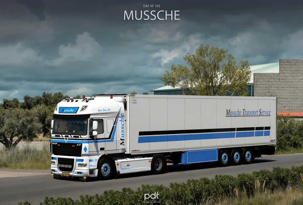 DAF XF 105 + Trailer Mussche Transport v5.0 2