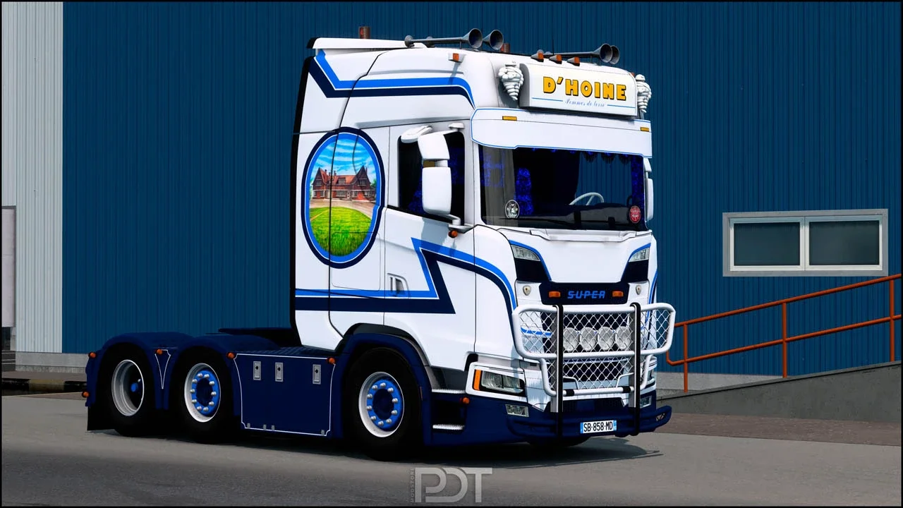 Scania S580 + Trailer D'Hoine et Fils v1.0
