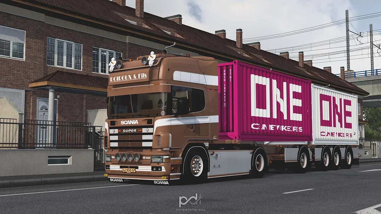 Scania 164L V8 580 + Trailer Poiroux Fils v5 4