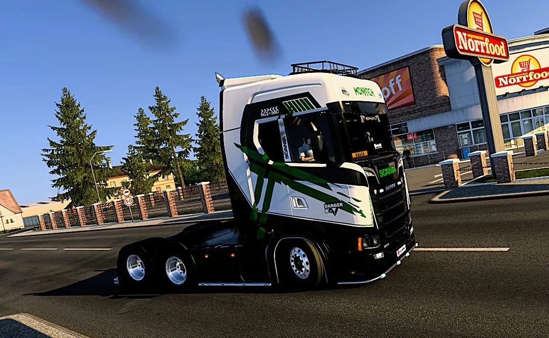 Scania S Green X Blue stripes v1.0 2