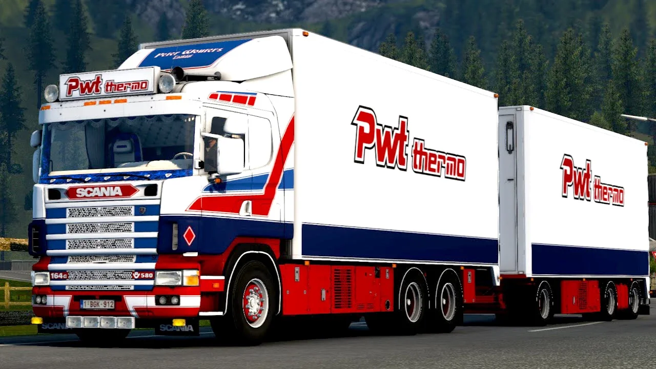 Scania 164G 580 + Trailer PWT thermo v 13.0