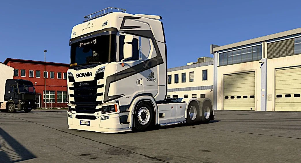 Scania S Adonai skin (Blue, red and grey) v1.0 3