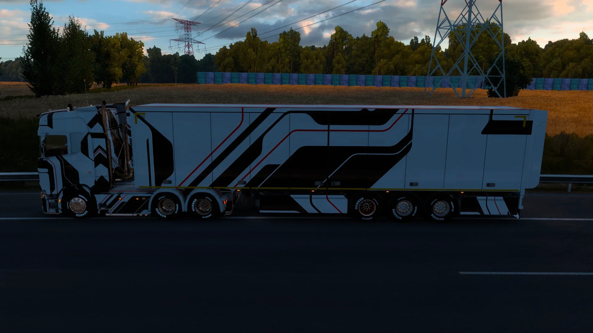 Scania Black hard line X Skin v1.0 3