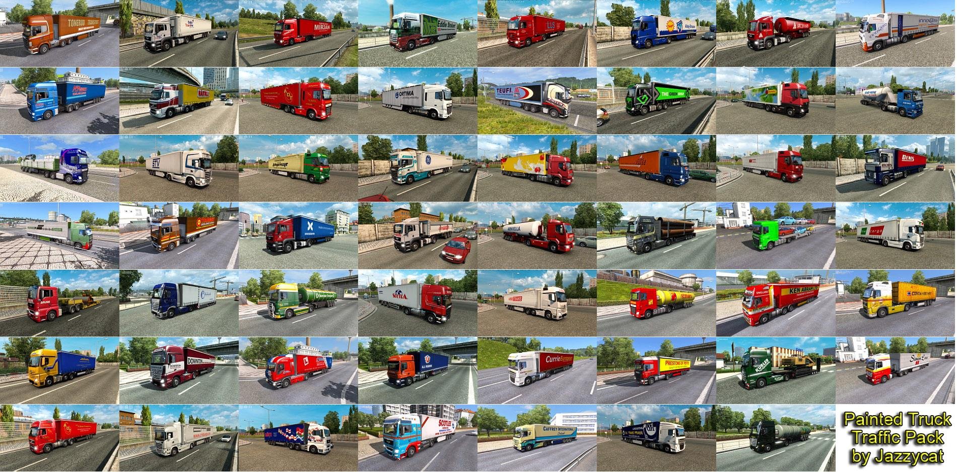 PAINTED TRUCK TRAFFIC PACK BY JAZZYCAT V 18.7.8 2
